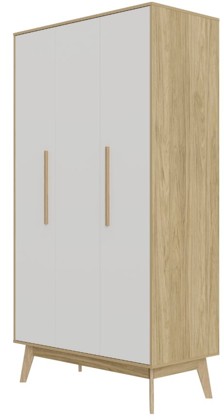 

Шкаф распашной MyStar Норсан ИВ-125.02 (гикори ричмонд/белый)