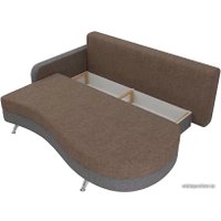 Тахта Лига диванов Премьер 105270 (левый, коричневый/серый)