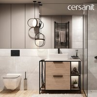 Инсталляция для унитаза Cersanit Aqua Prime М 50 68179 с кнопкой Twins 63525 (кнопка черный матовый)