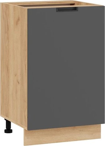 

Шкаф напольный Трия Гренада с одной дверью 1Н5 (дуб крафт золотой/холст вулкан)