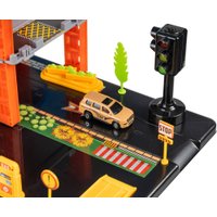 Детские автотреки, трассы Labalu 5-уровневый с дорогой и автомобилями P9588A-1 (голубой, 4 машинки)