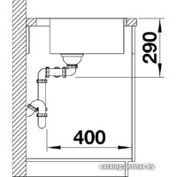 Кухонная мойка Blanco Andano 400/400-IF/A 525249 (с клапаном-автоматом, сатин)