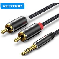 Кабель Vention BCPBI 3.5 Jack - 2x RCA (3 м, черный) в Лиде