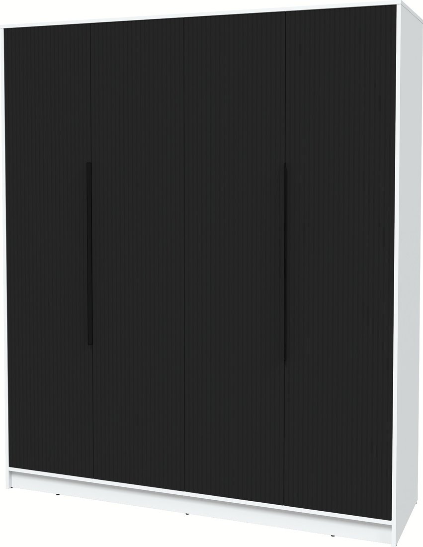 

Шкаф распашной Интерлиния Концепт Лайн КТ-Ш4 (белый платинум/черный)