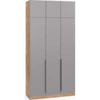 Шкаф распашной Soma Lord Black 3-х створчатый 120x240 (дуб крафт золотой/серый)