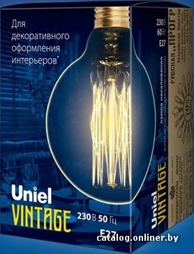 Лампочка Uniel IL-V-G80 E27 60 Вт UL-00000478