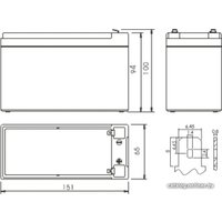 Аккумулятор для ИБП Powerman CA1272/UPS (12В/7.2 А·ч)