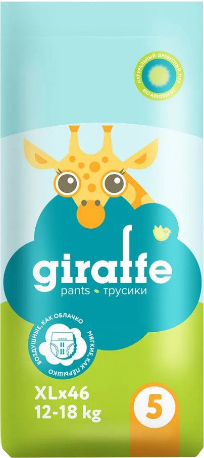 

Трусики-подгузники Lovular Giraffe XL 12-18 кг 429711 (46 шт)