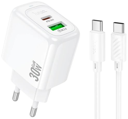 Сетевое зарядное Hoco CS54A USB Type-C (белый)