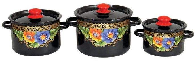 

Набор кастрюль СтальЭмаль Вологда 1с144