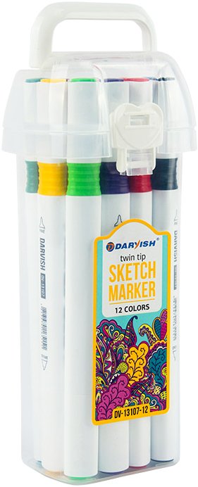 

Маркер художественный Darvish DV-13107-12 (12 цв)