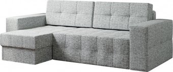 Угловой диван Настоящая мебель Константин Питсбург (угловой, пружинный блок Боннель, рогожка, серый)