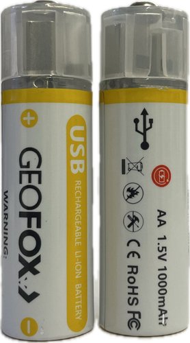 Аккумулятор GEOFOX 1000mAh USB - AA