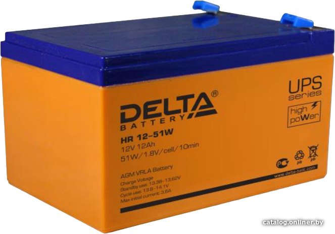 Аккумулятор для ИБП Delta HR 12-51W (12В/12 А·ч)