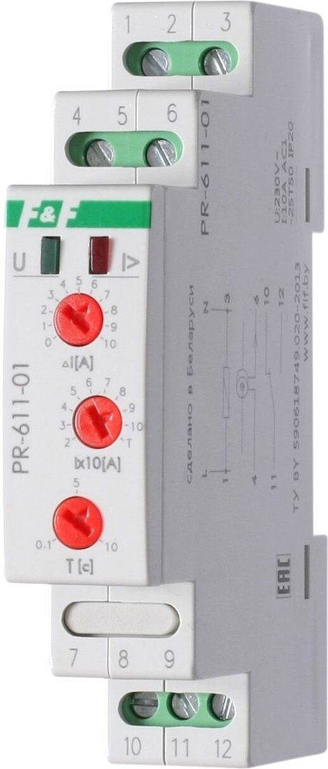 

Реле тока Евроавтоматика F&F PR-611-01 EA03.004.003