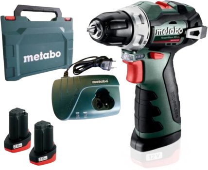 

Дрель-шуруповерт Metabo PowerMaxx BS BL 601721500 (с 2-мя АКБ, кейс)