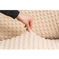 Чехол для дивана Софатэкс Люкс ПО-2 с оборкой (ваниль)