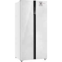 Холодильник side by side Weissgauff WSBS 500 Inverter NoFrost White Rock Glass