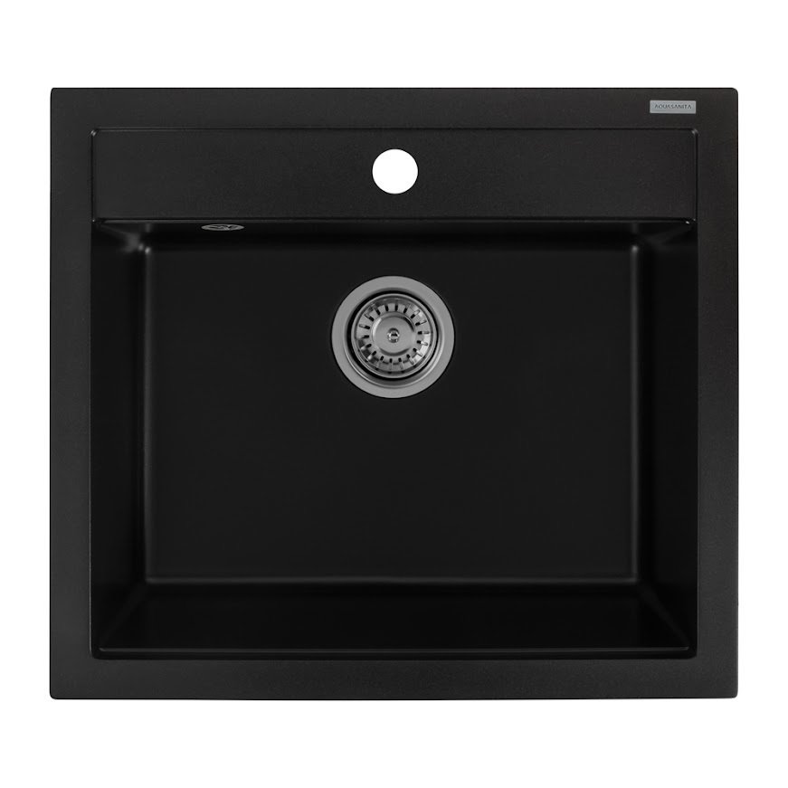 

Кухонная мойка Aquasanita Quadro SQQ100W (black metallic 601)