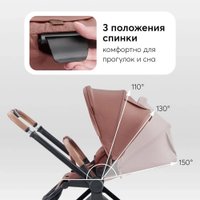 Коляска прогулочная «книга» Happy Baby Celine с перекидной ручкой (terracotta)