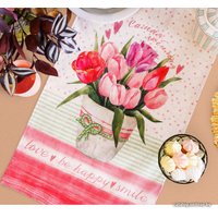 Полотенце Этель Самая Любимая 4017242 (белый/розовый)