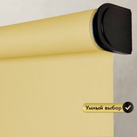 Рулонная электроштора НеоФьюжен Эден 200 220х200 правая (медовый, черная фурнитура)