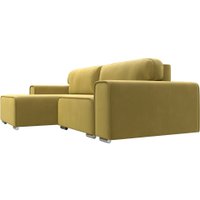 Угловой диван Лига диванов Лига-029 левый 121922L (микровельвет желтый)