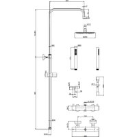 Душевая система  AQUAme Siena AQM8006BN