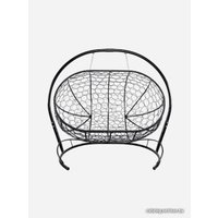 Подвесной диван M-Group Лежебока 11180409 (с черным ротангом/серая подушка)