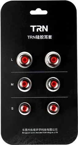 Амбушюры для наушников TRN Silicon Eartips (3 пары, черный/красный)