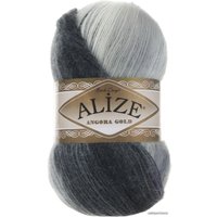 Пряжа для вязания Alize Angora gold batik 1900 100 г 550 м (черный; серый)