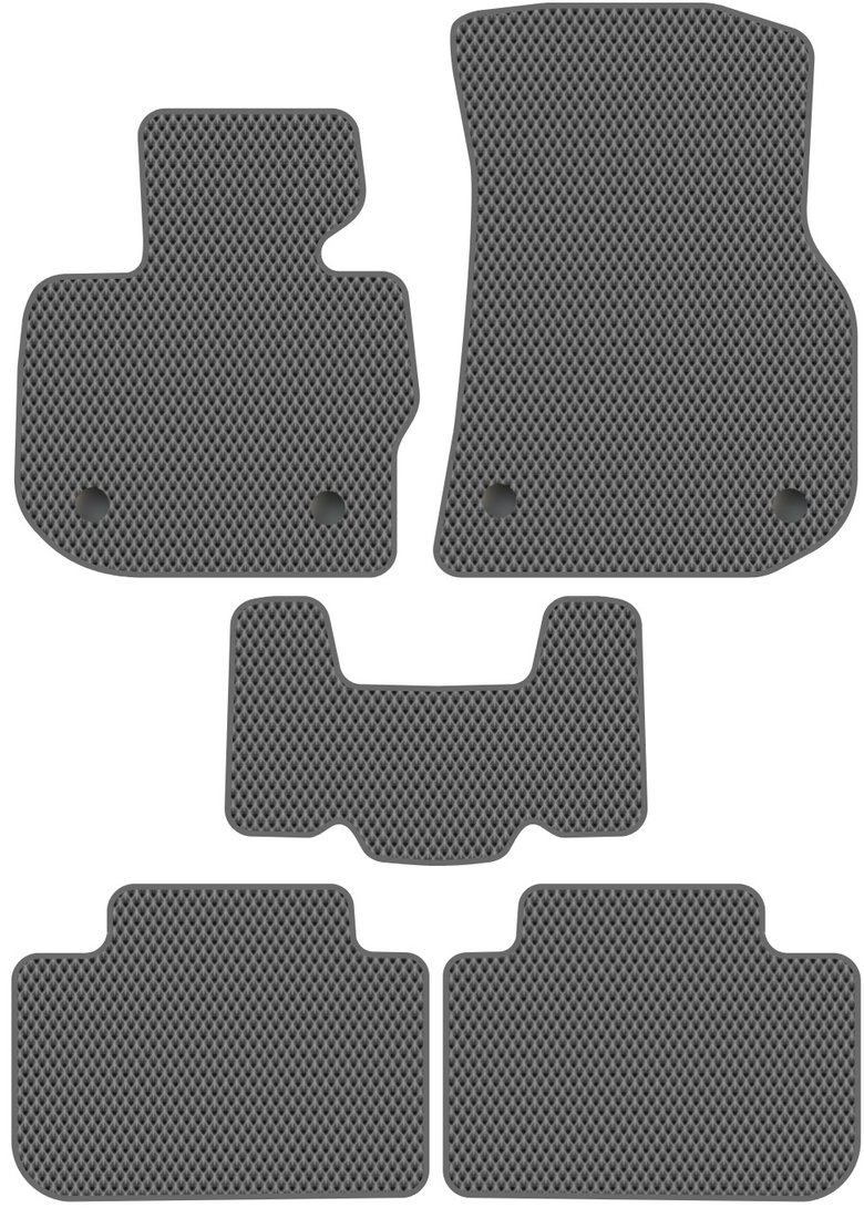 

Комплект ковриков для авто Alicosta BMW X4 II (suv / G02) 2018 - 2021 (серый, ромб)