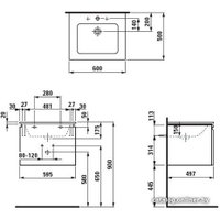  Laufen Тумба под умывальник Pro S 8609624631041