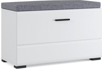 Банкетка Империал Йорк 80 см (белый жемчуг/белый глянец)