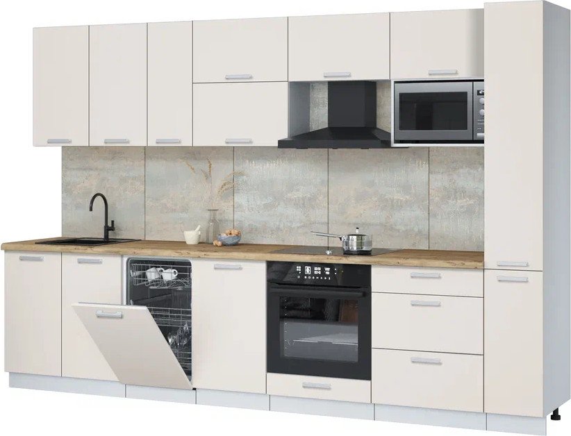 

Готовая кухня Интерлиния Мила Лайт 3.2-ПМ4 (персидский жемчуг/персидский жемчуг/дуб бунратти)