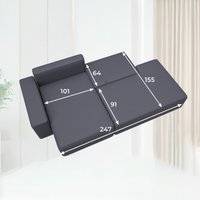 Угловой диван Лига диванов Лига-079 левый 129819L (экокожа Grifon 15 серый)