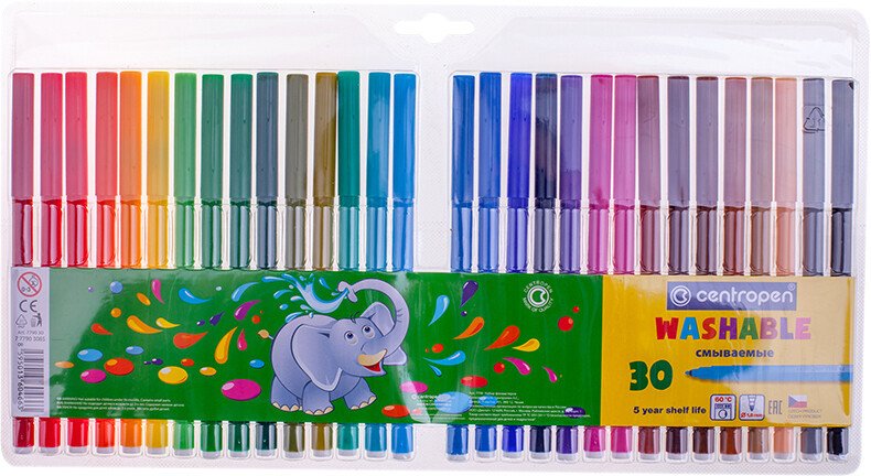 

Фломастеры Centropen Washable 777903085 (30 шт)