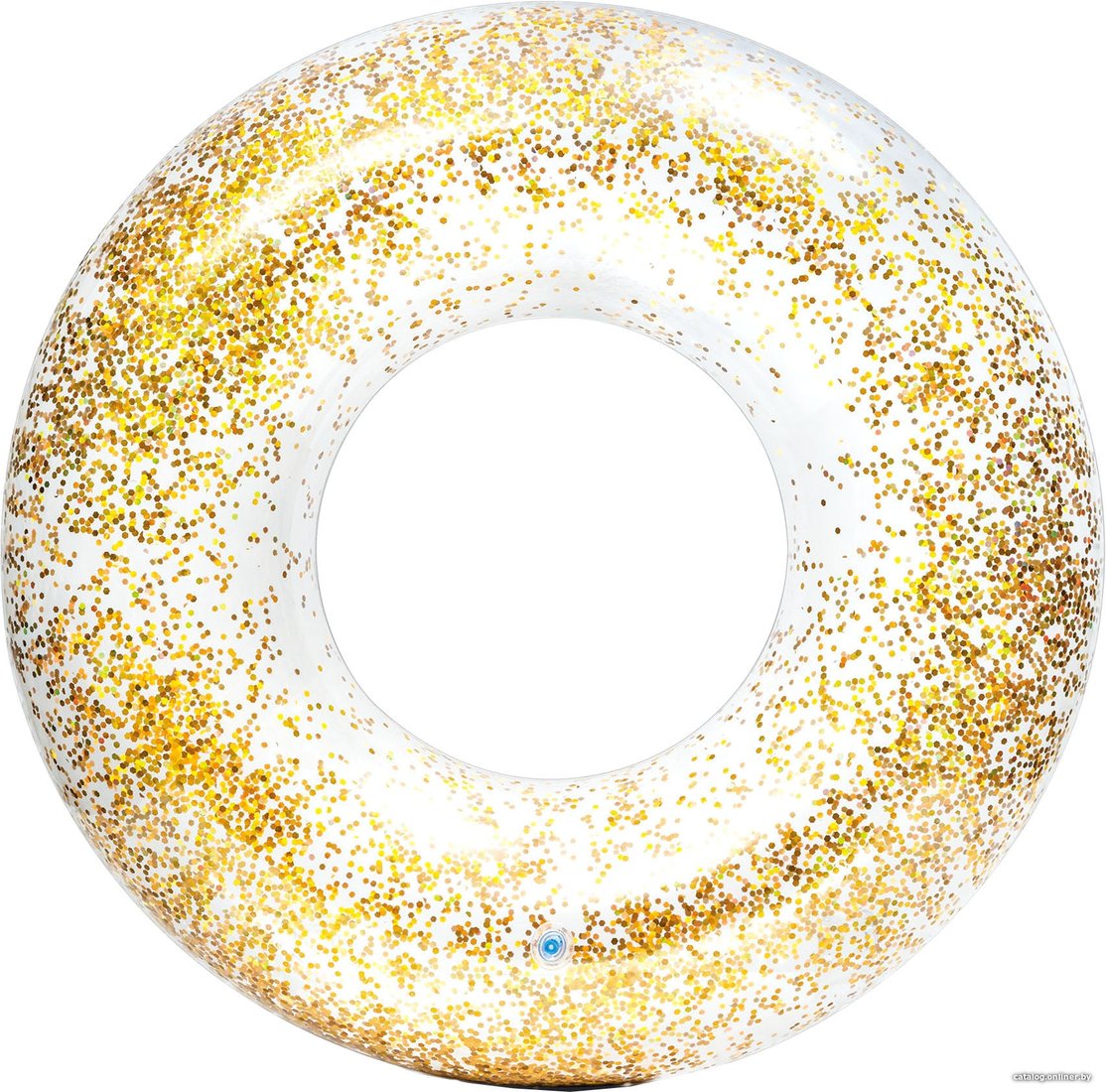 Круг для плавания Intex Transparent Glitter Tubes 56274 (золотой)