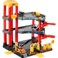 Детские автотреки, трассы Labalu 3-уровневый с дорогой и автомобилями P3488A-1 (красный, 3 машинки)