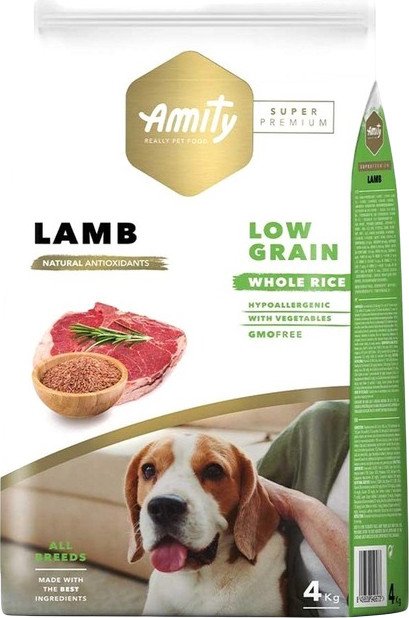 

Сухой корм для собак Amity Super Premium с ягненком 4 кг