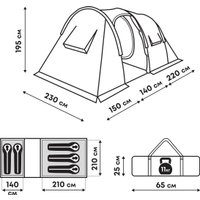 Кемпинговая палатка RSP Outdoors Field 5 (синий)