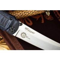 Складной нож Kizlyar Supreme Whisper AUS-10Co StoneWash Blue