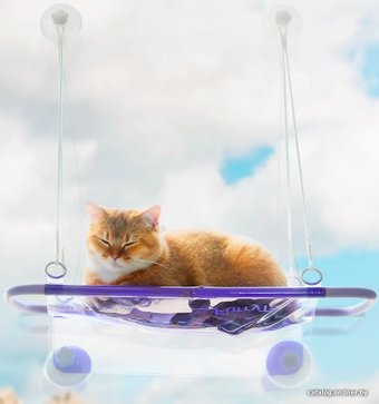 Гамак Furrytail Furrytail Pet Window Perch DCZ (фиолетовый)