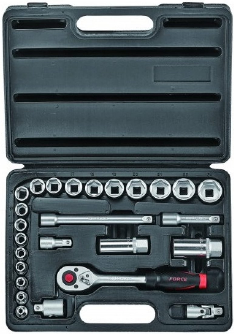 

Набор трещотка с головками Force 3261-9 (26 предметов)
