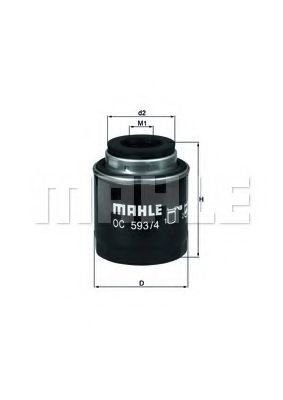 

Масляный фильтр Mahle Knecht OC5934