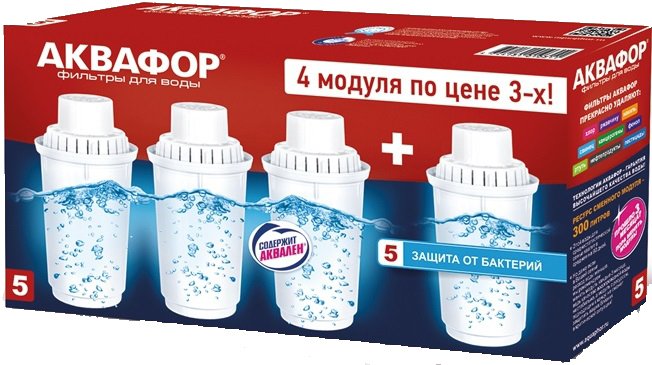 

Комплект картриджей АКВАФОР В100-5 (комплект, 4 шт)