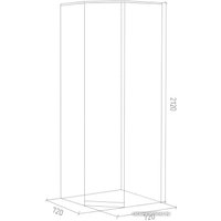 Шкаф распашной МДК ГШУ угловой 2120x720x720 (венге)