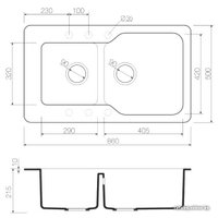 Кухонная мойка Omoikiri Maru 86-2-WH [4993129]