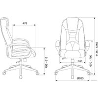 Игровое (геймерское) кресло Zombie Viking-8 (экокожа черный/красный)