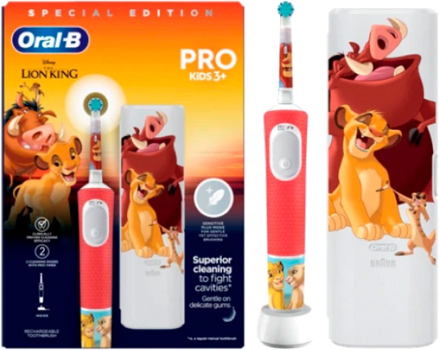 

Электрическая зубная щетка Oral-B Vitality Pro Kids D103.413.2KX Lion King с футляром